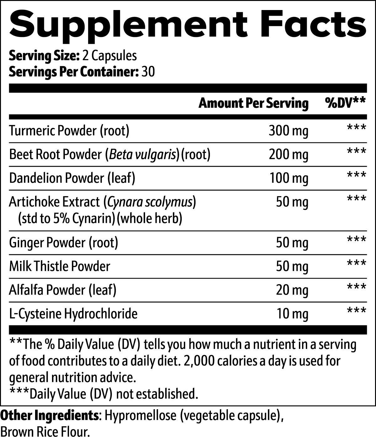 INTEGRIS Milk Thistle and Turmeric Herbal Detox Blend 60 Capsules