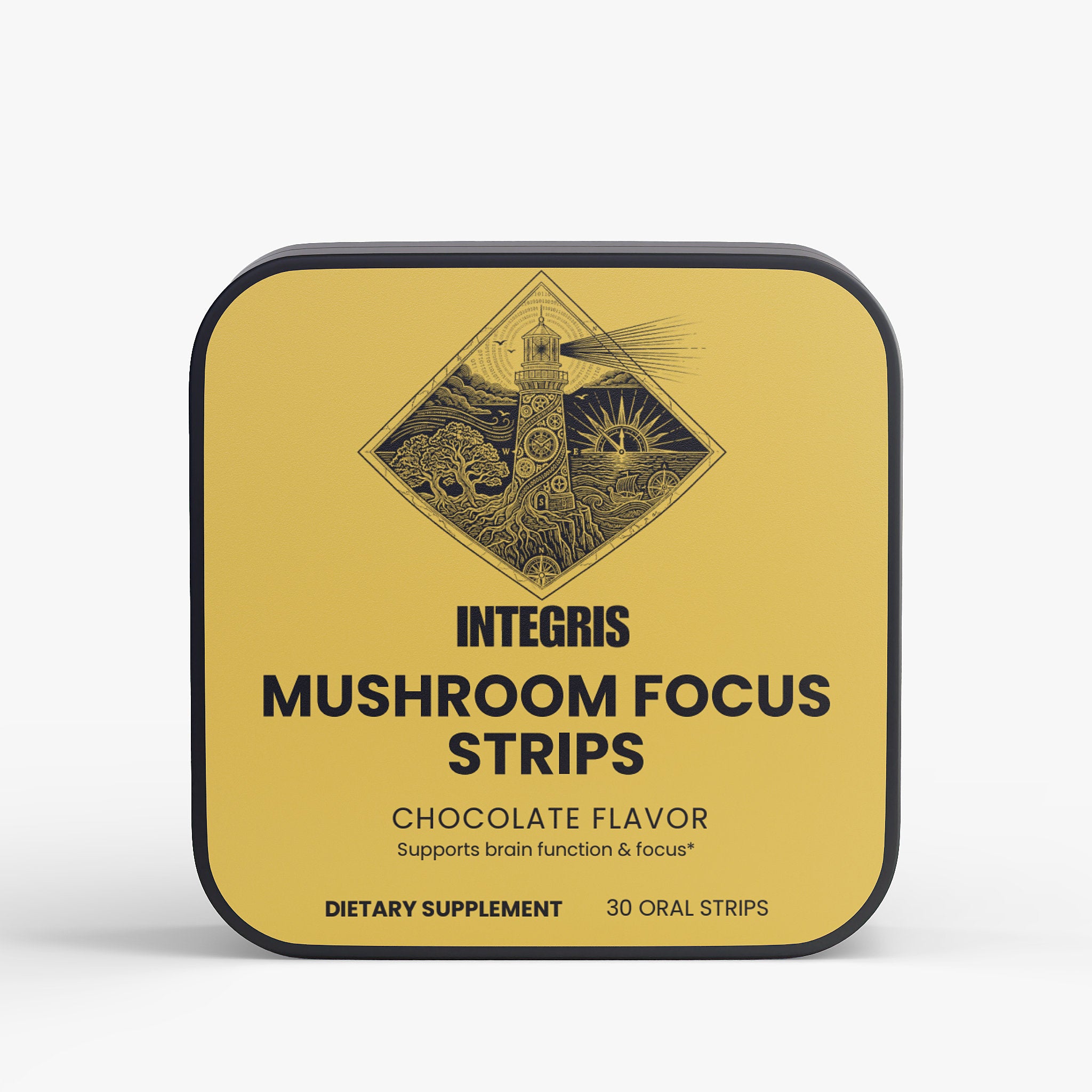 Chocolate Flavor Herbal Blend Oral Strips with Plant Extracts - 30 Strips
