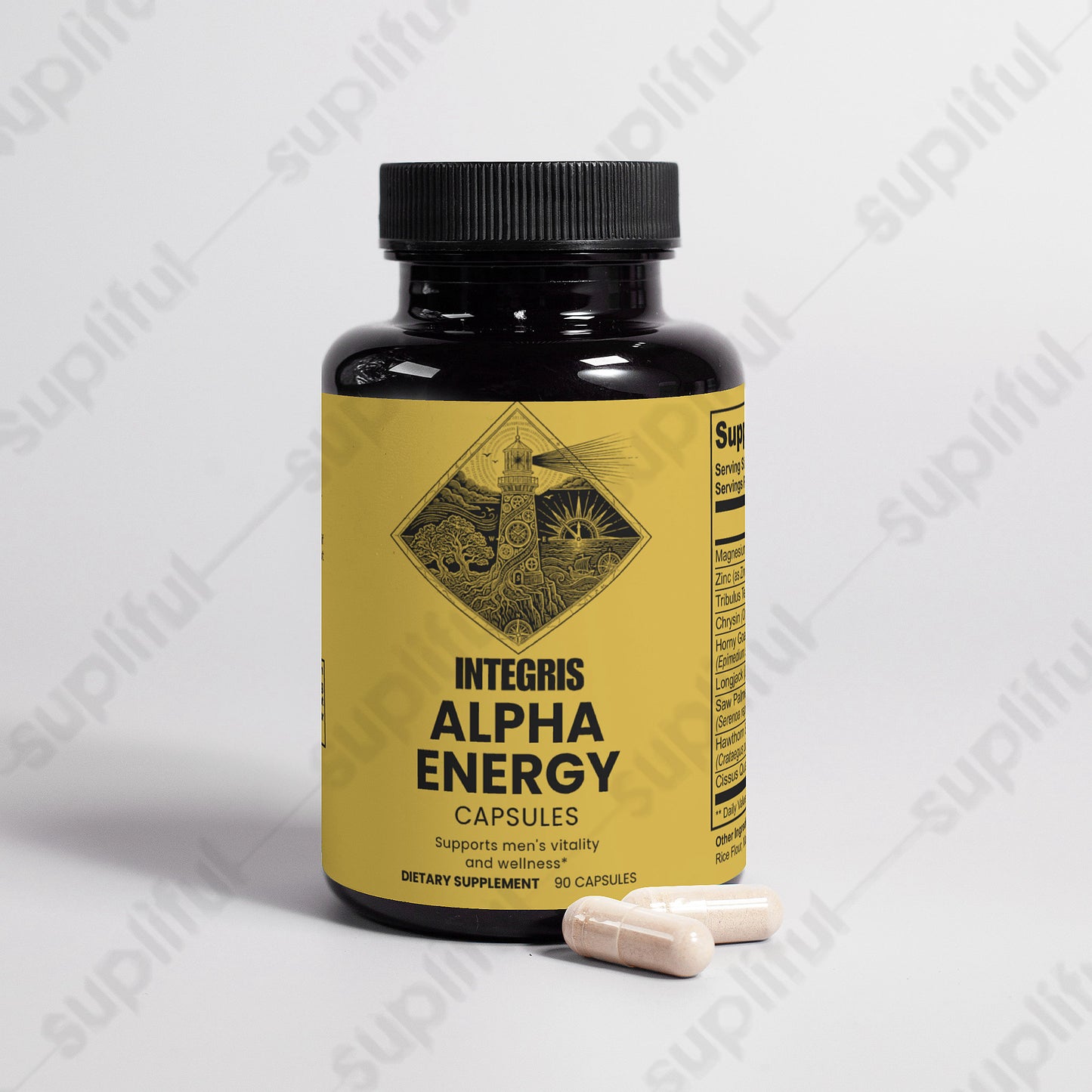 Alpha Energy Magnesium and Zinc Men's Botanical Blend - 90 Capsules