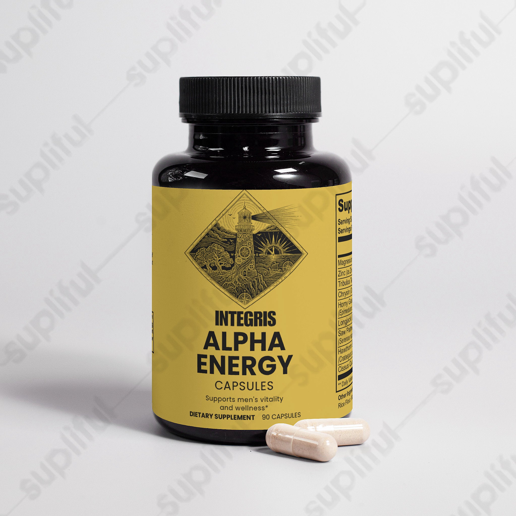 Alpha Energy Magnesium and Zinc Men's Botanical Blend - 90 Capsules