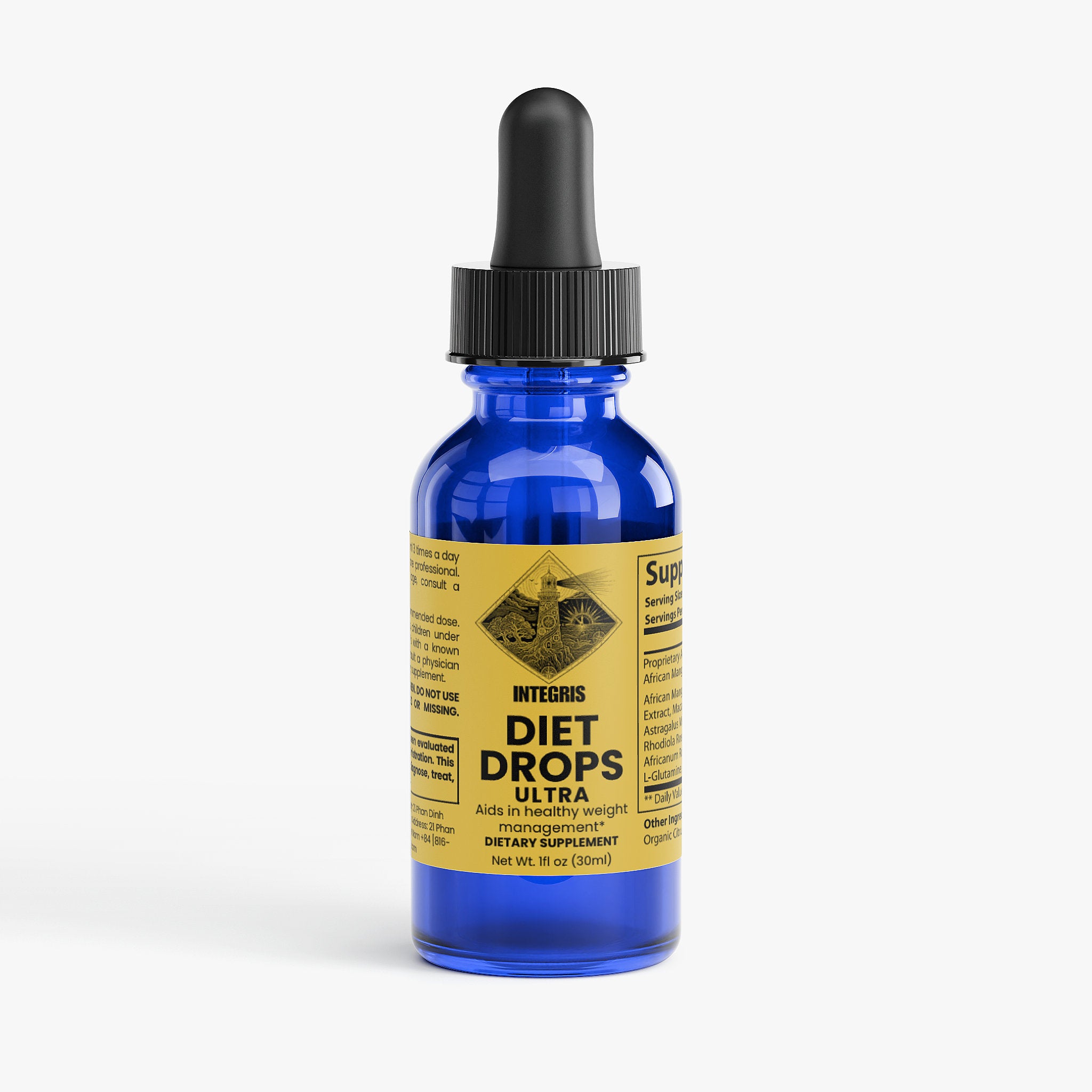 Diet Drops Ultra African Mango and Amino Acid Liquid Supplement - 1 oz (30ml)