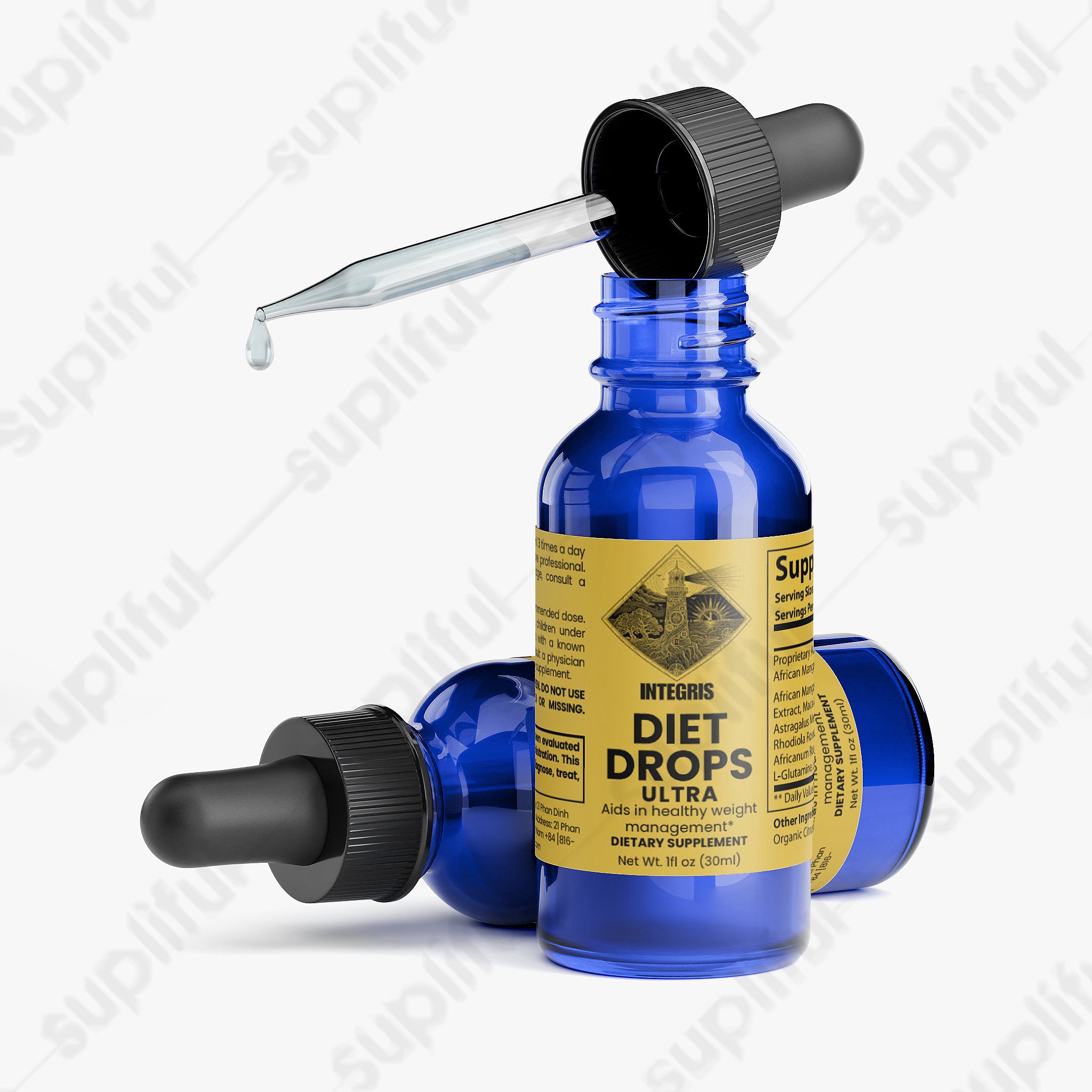 Diet Drops Ultra African Mango and Amino Acid Liquid Supplement - 1 oz (30ml)