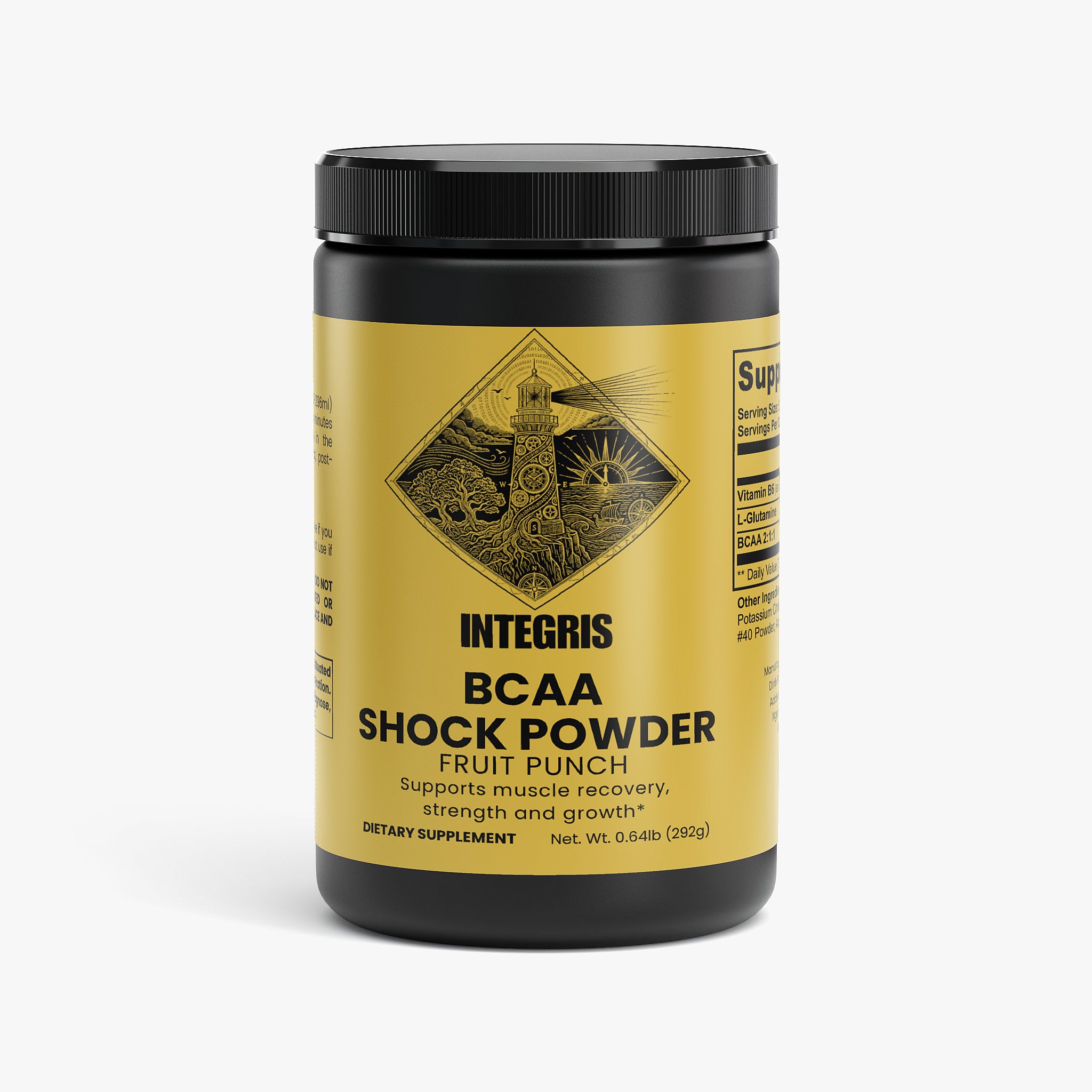 BCAA Shock Powder Fruit Punch Workout Supplement - 0.64lb (292g)