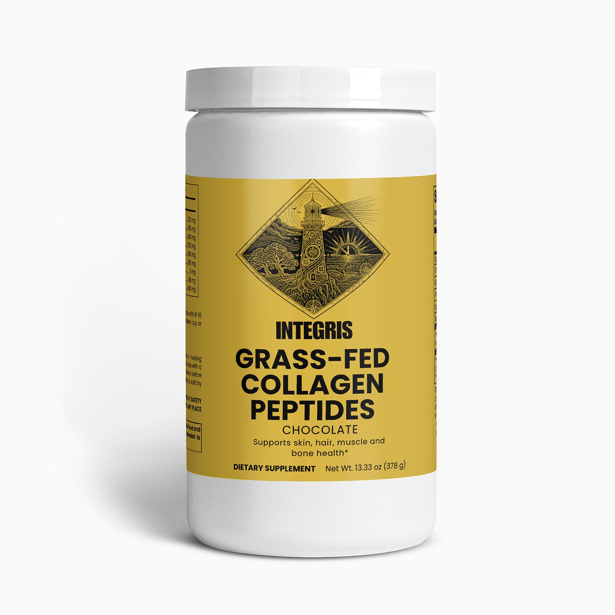 Bovine Hydrolyzed Collagen Peptides Powder - Chocolate Flavor (378g)
