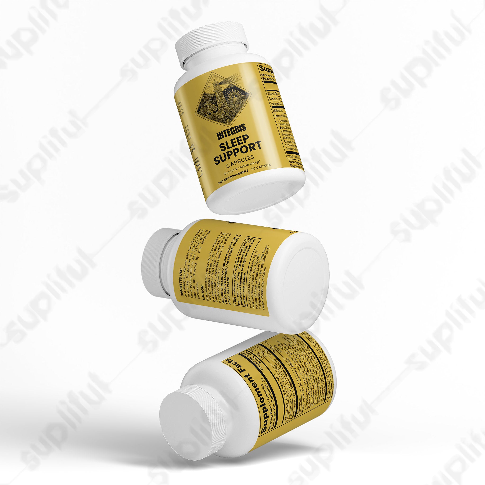 Magnesium Citrate and L-Theanine Evening Herbal Complex - 60 Capsules