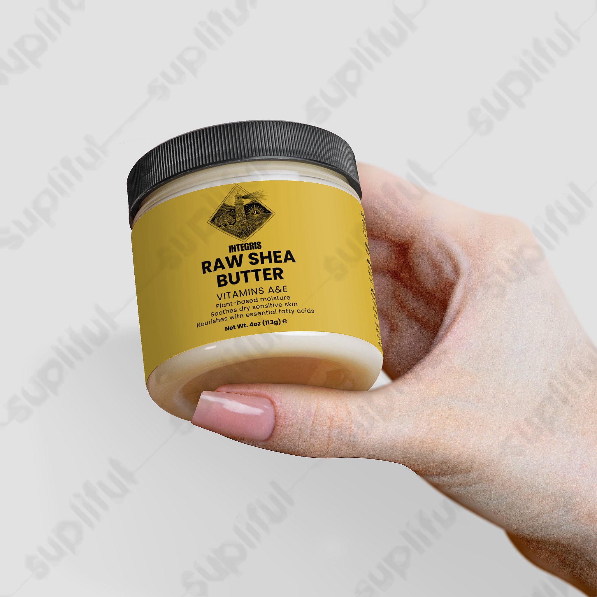 Organic Raw Shea Butter Plant-Based Skin and Hair Moisturizer (4 oz)