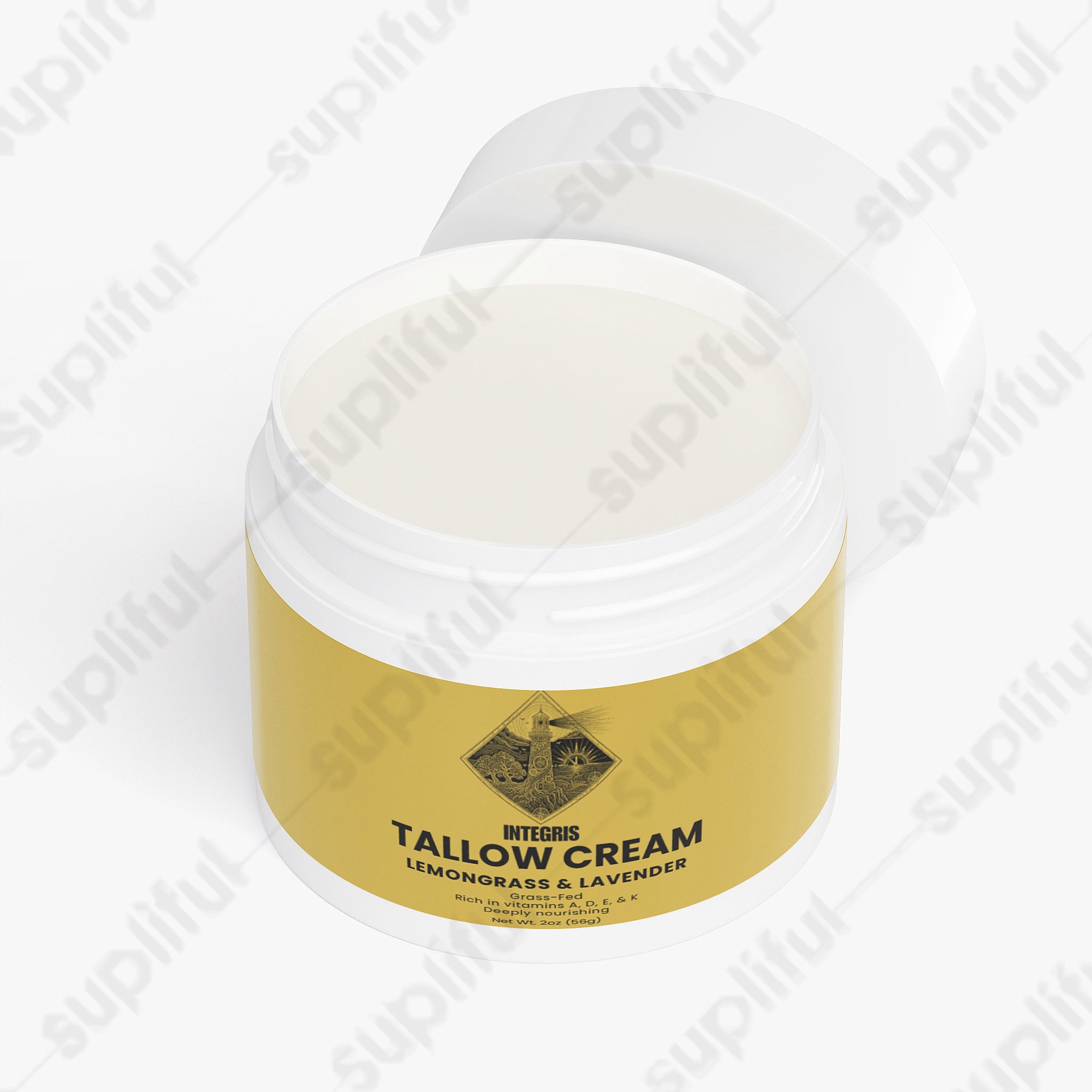 Grass-Fed Beef Tallow Cream with Lemongrass and Lavender - 2 oz