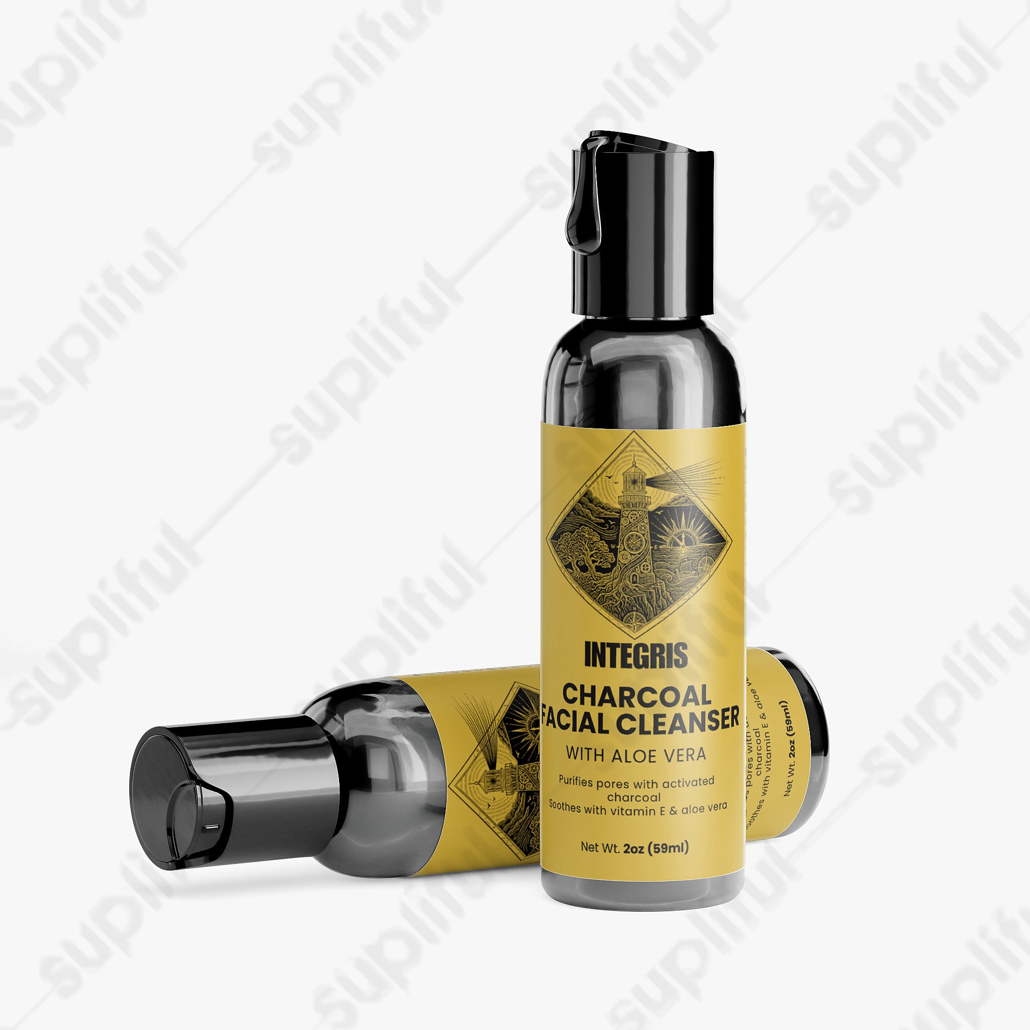 Charcoal Facial Cleanser Paraben Free Face Wash - 2 oz (56g)