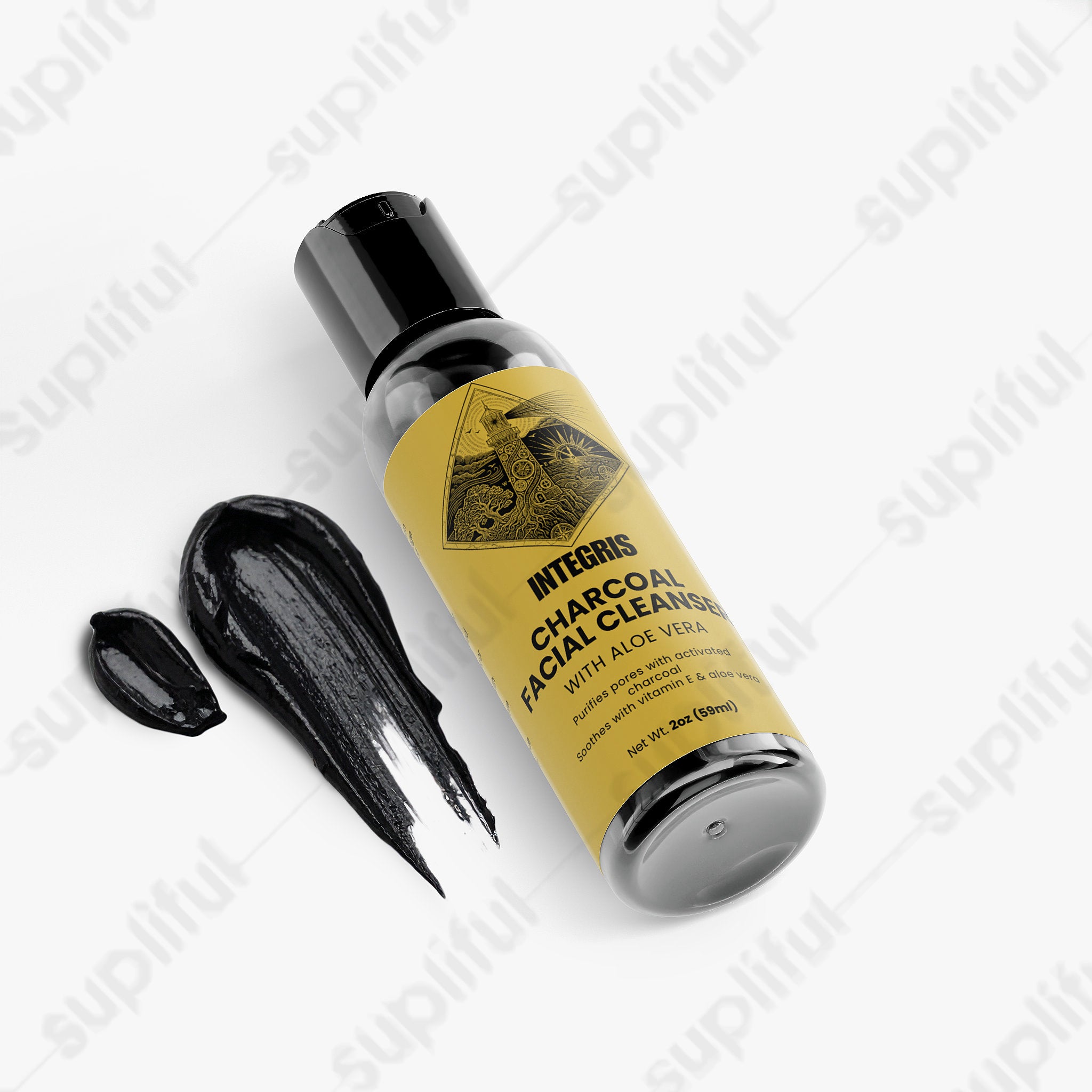 Charcoal Facial Cleanser Paraben Free Face Wash - 2 oz (56g)