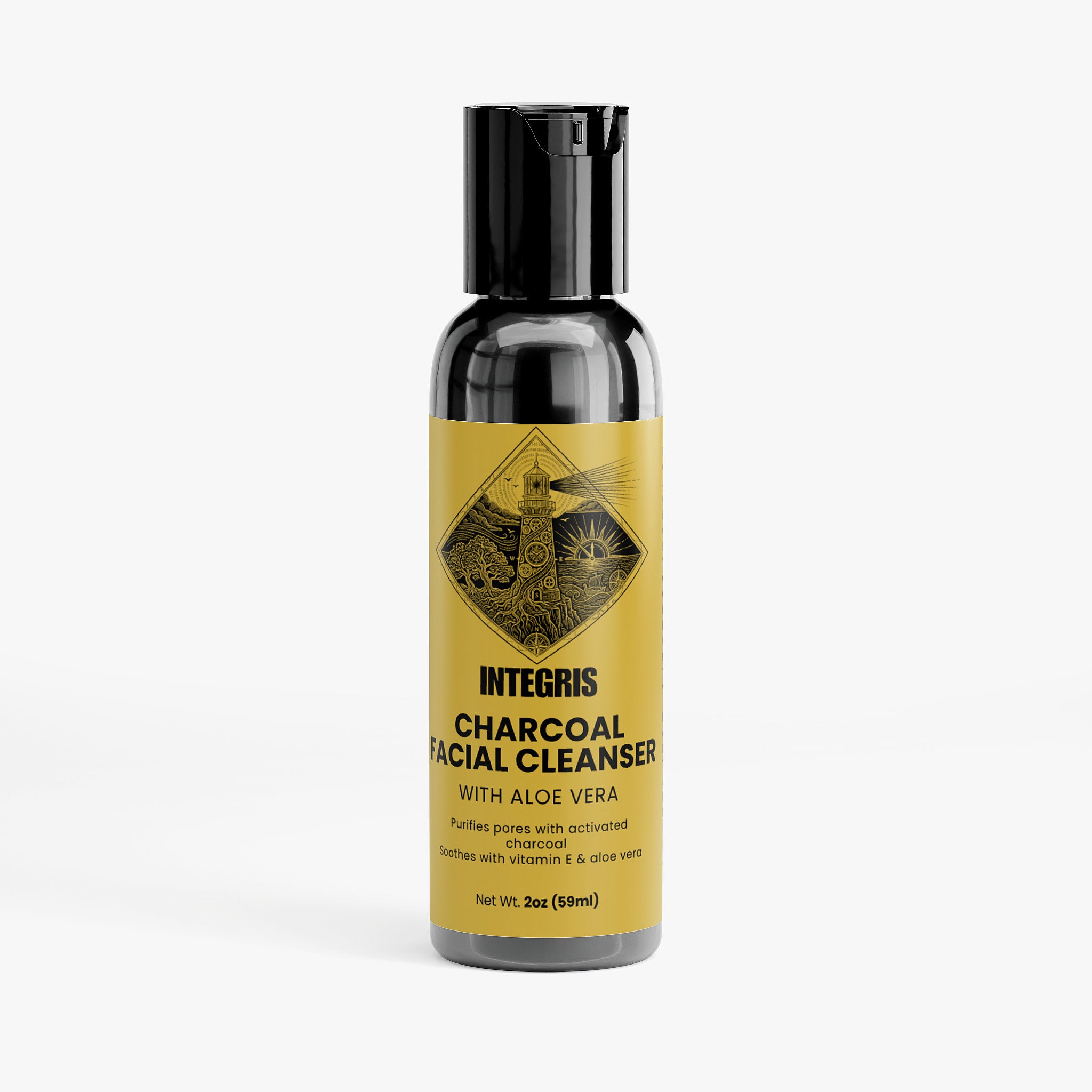 Charcoal Facial Cleanser Paraben Free Face Wash - 2 oz (56g)