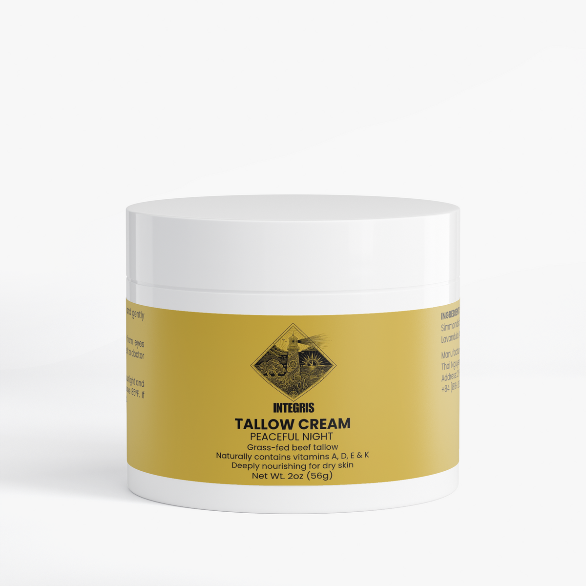 INTEGRIS Tallow Cream Peaceful Night Moisturizing Body Lotion 2 oz (56g)