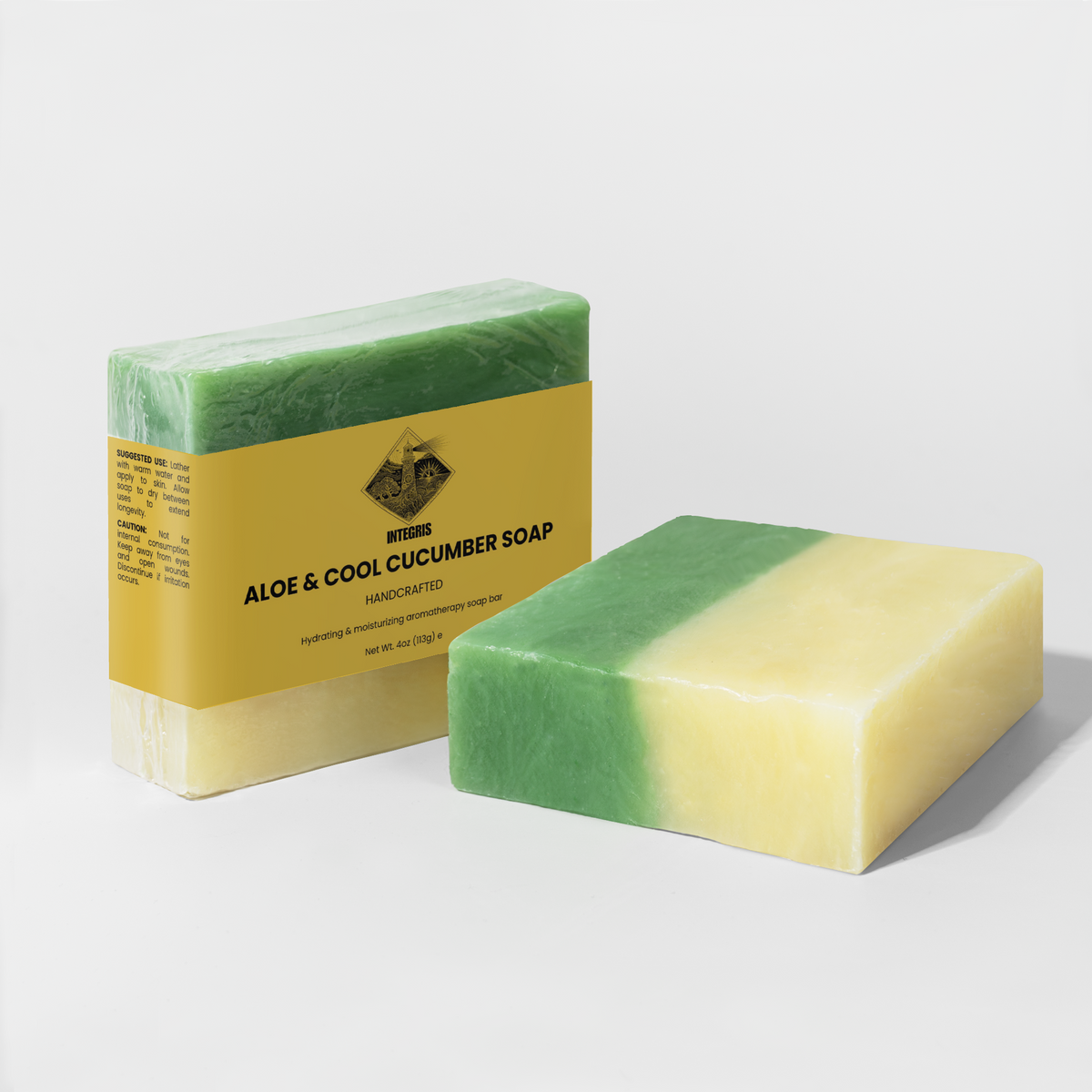 INTEGRIS Refreshing Aloe and Cool Cucumber Soothing Skin Soap 4 oz (113g)