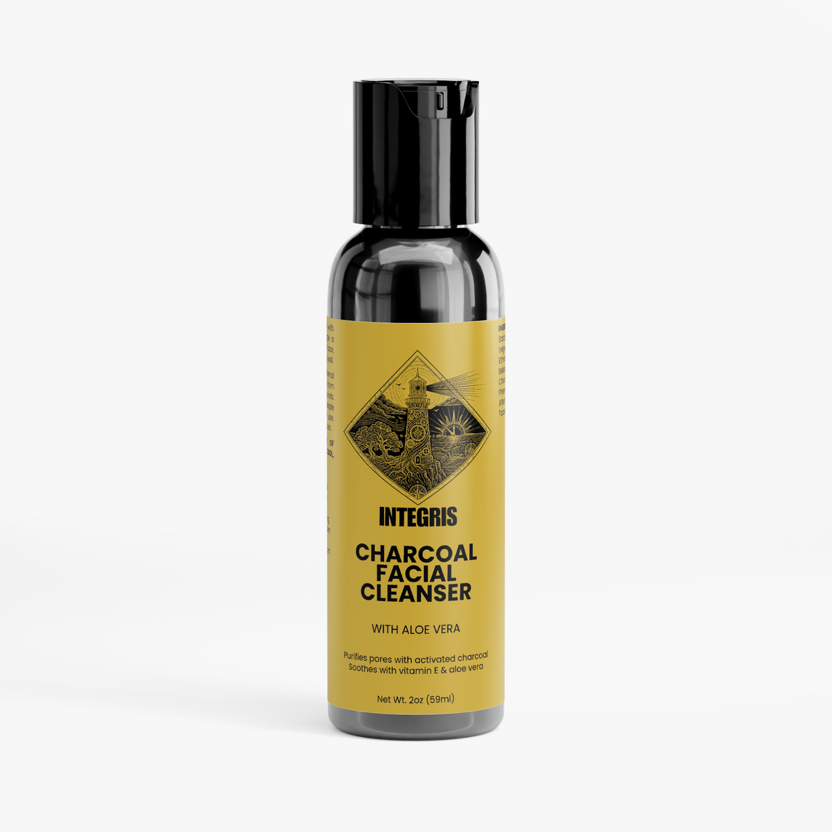 INTEGRIS Charcoal Facial Cleanser Paraben Free Face Wash 2 oz (56g)