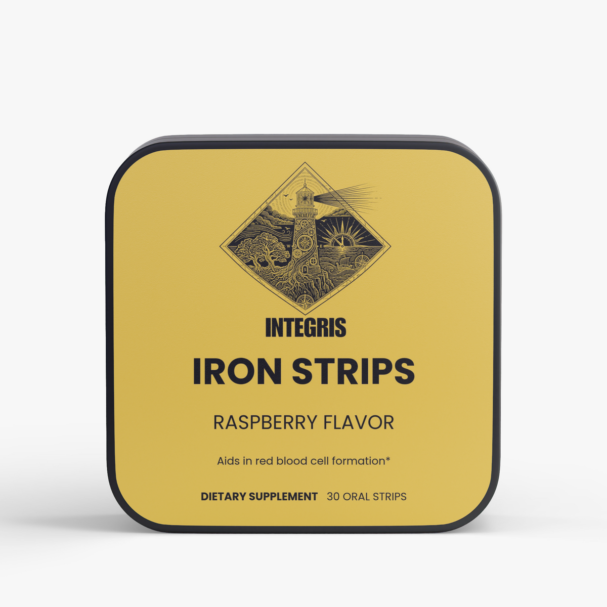 INTEGRIS Raspberry Flavored Iron and Folate Nutrient Strips (30 Strips)