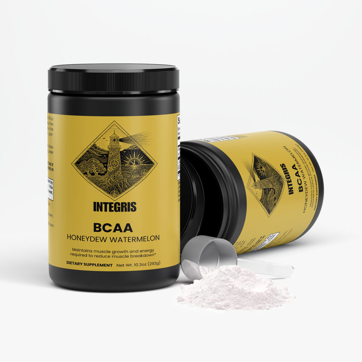INTEGRIS Branched Chain Amino Acids and L-Glutamine Workout Powder Honeydew Watermelon Flavor 292g