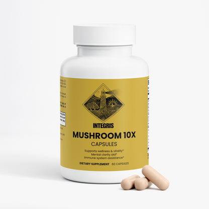 INTEGRIS Mushroom Complex 10X Ten Fungi Blend Dietary Supplement 60 Capsules