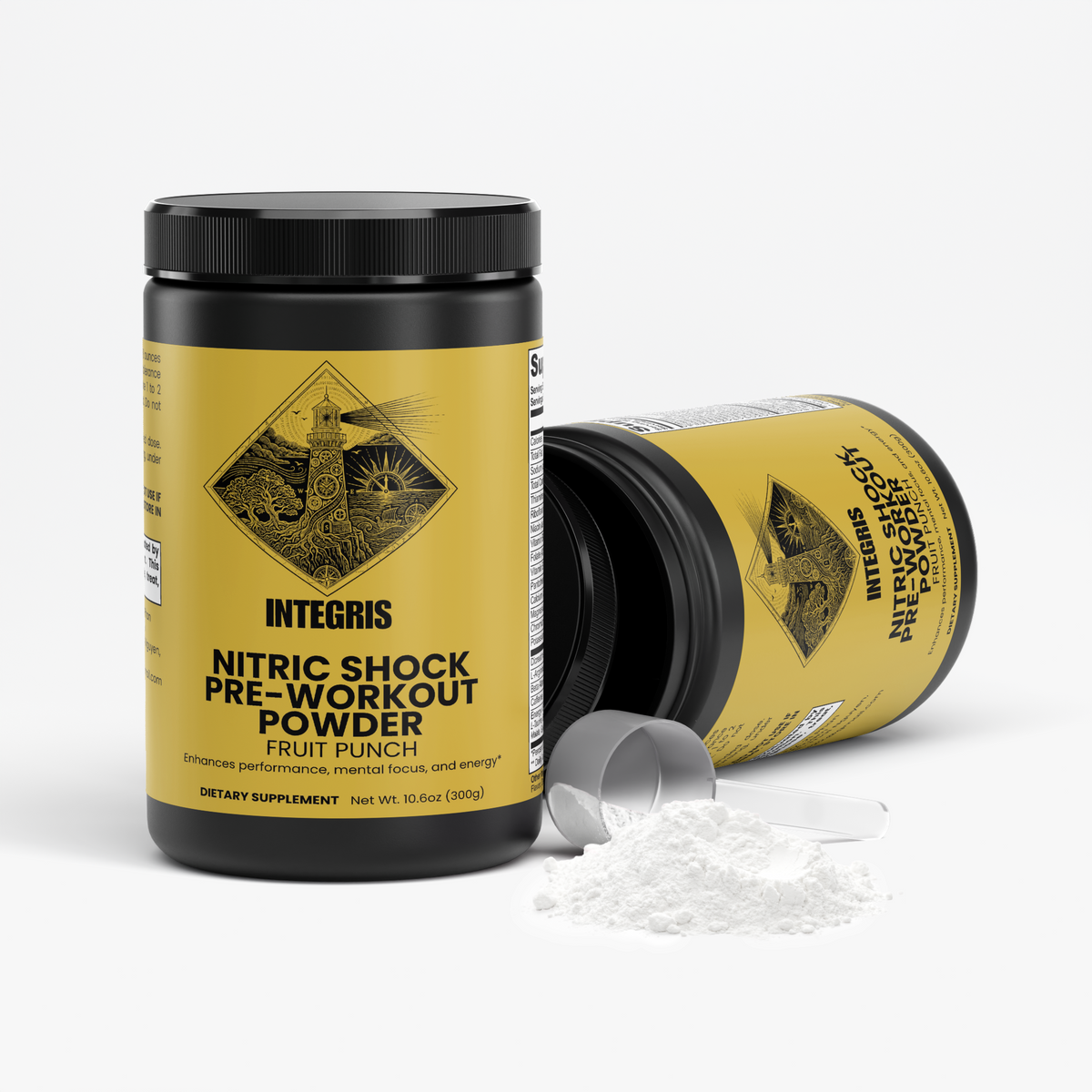 INTEGRIS Nitric Shock Pre-Workout Fruit Punch Flavored Powder 300g