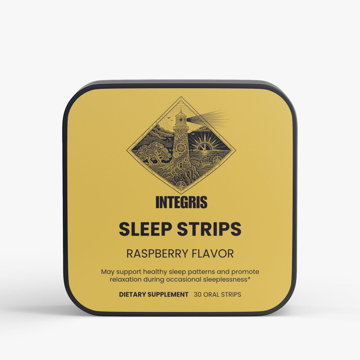 INTEGRIS Valerian Root and Chamomile Evening Blend Strips Raspberry Flavor 1.2 oz (30 Strips)