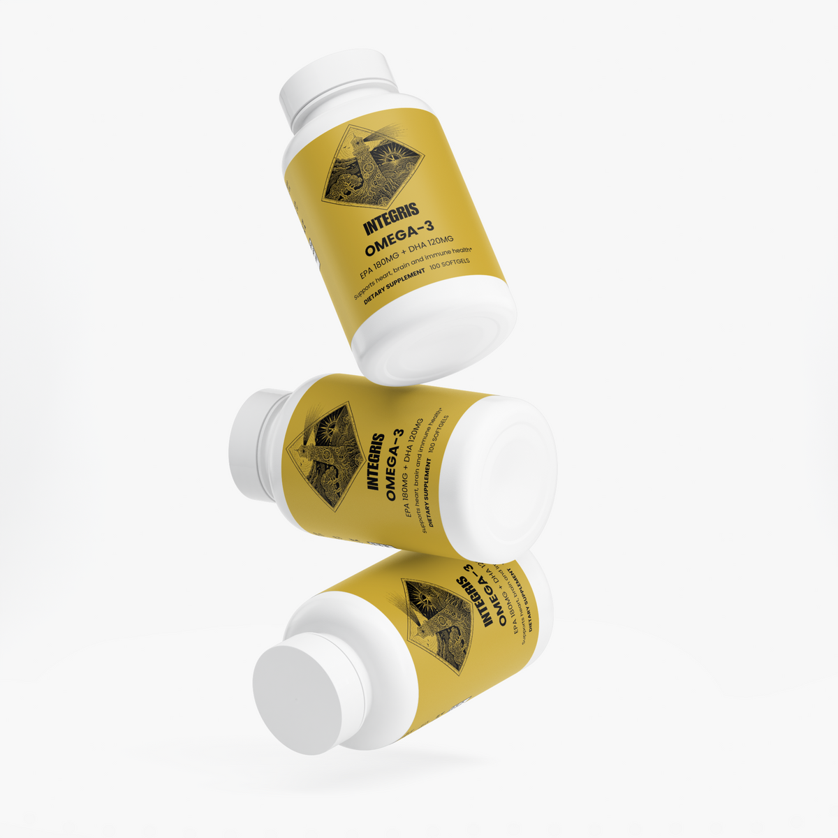INTEGRIS Omega-3 Fish Oil Concentrate EPA 180mg DHA 120mg 100 Softgels