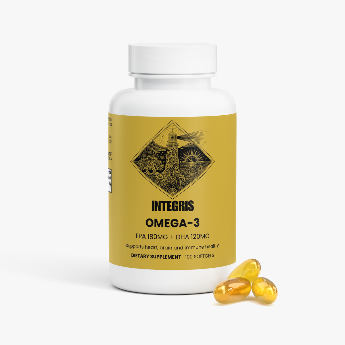INTEGRIS Omega-3 Fish Oil Concentrate EPA 180mg DHA 120mg 100 Softgels