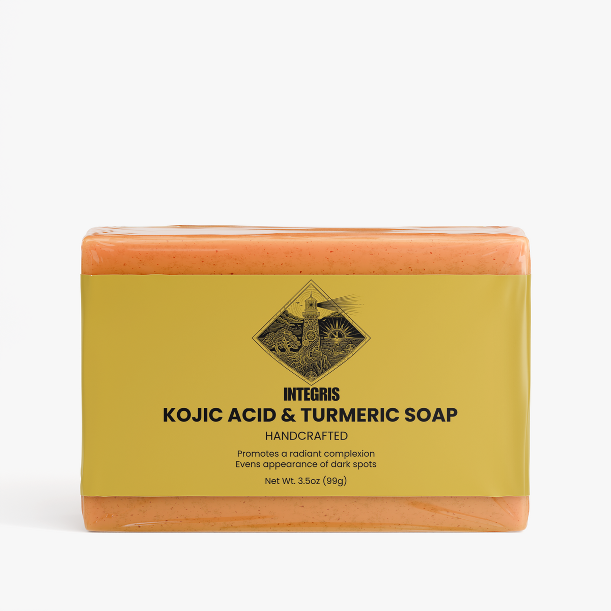 INTEGRIS Kojic Acid and Turmeric Face and Body Soap Bar 3.5 oz (99g)