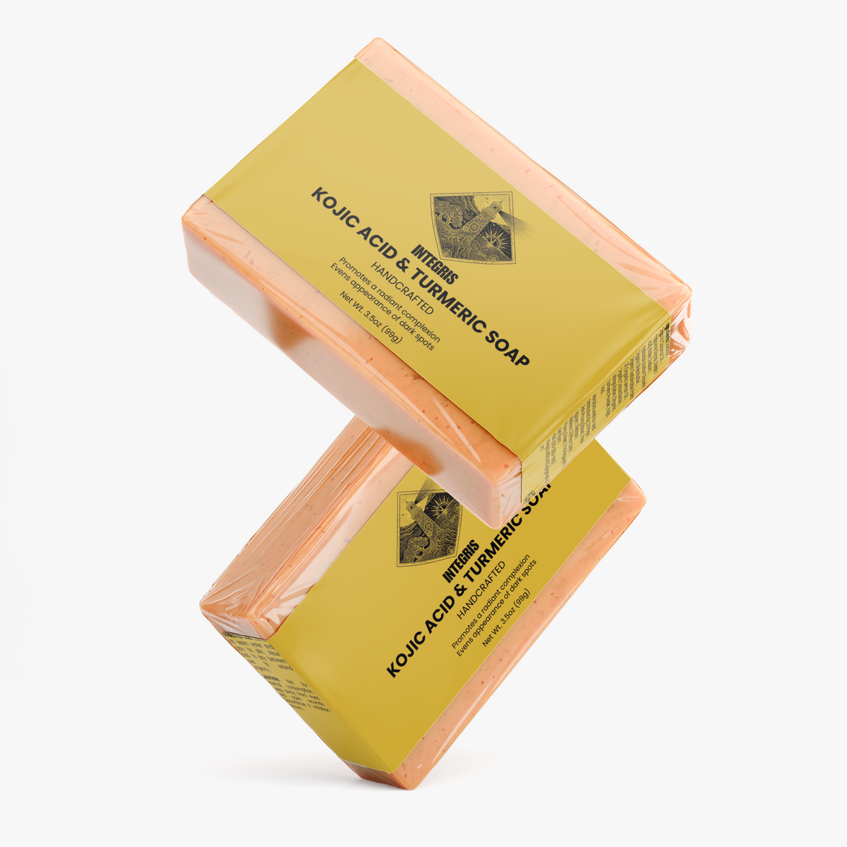 INTEGRIS Kojic Acid and Turmeric Face and Body Soap Bar 3.5 oz (99g)