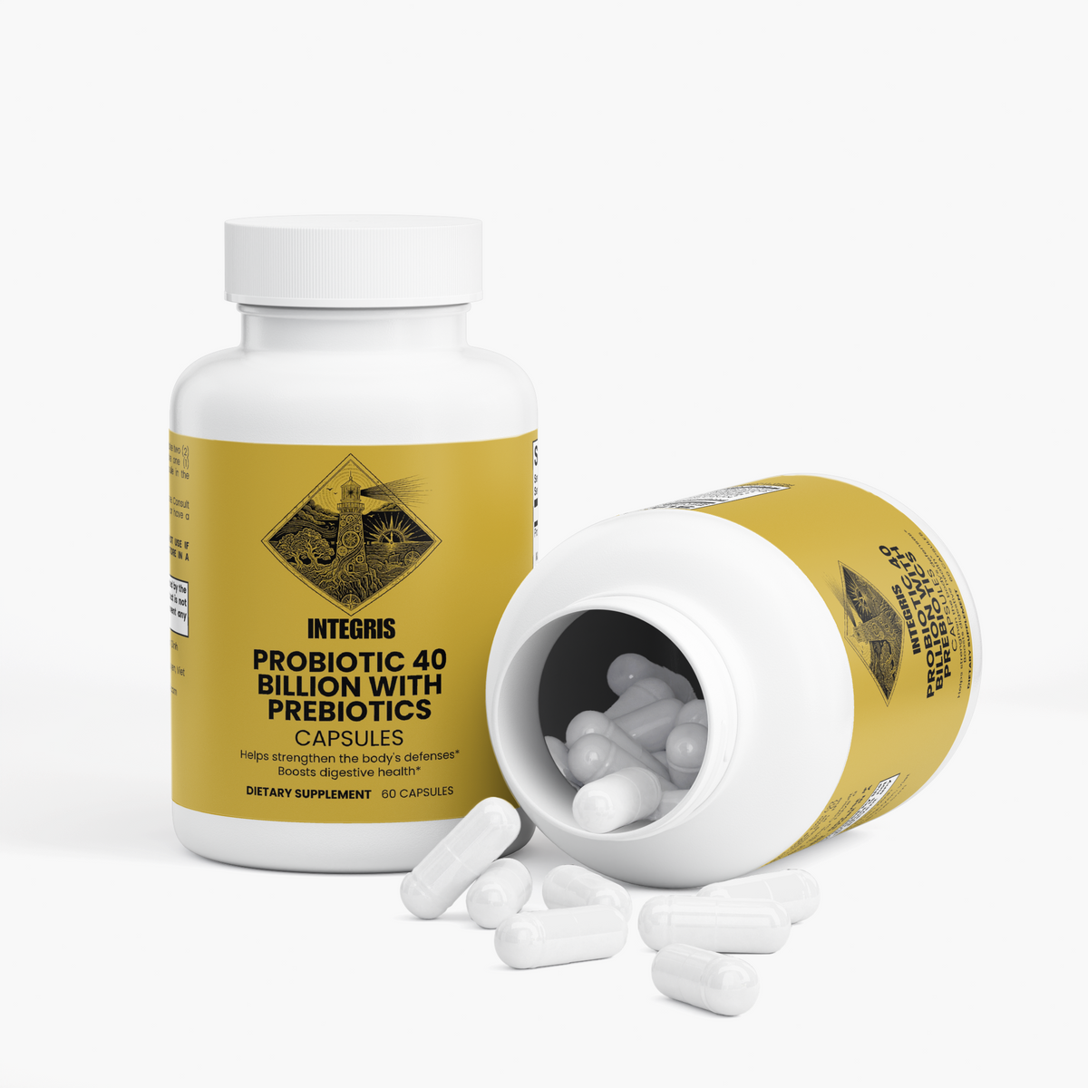 INTEGRIS Multi-Strain Bacteria Blend and Prebiotics for Wellness 60 Capsules