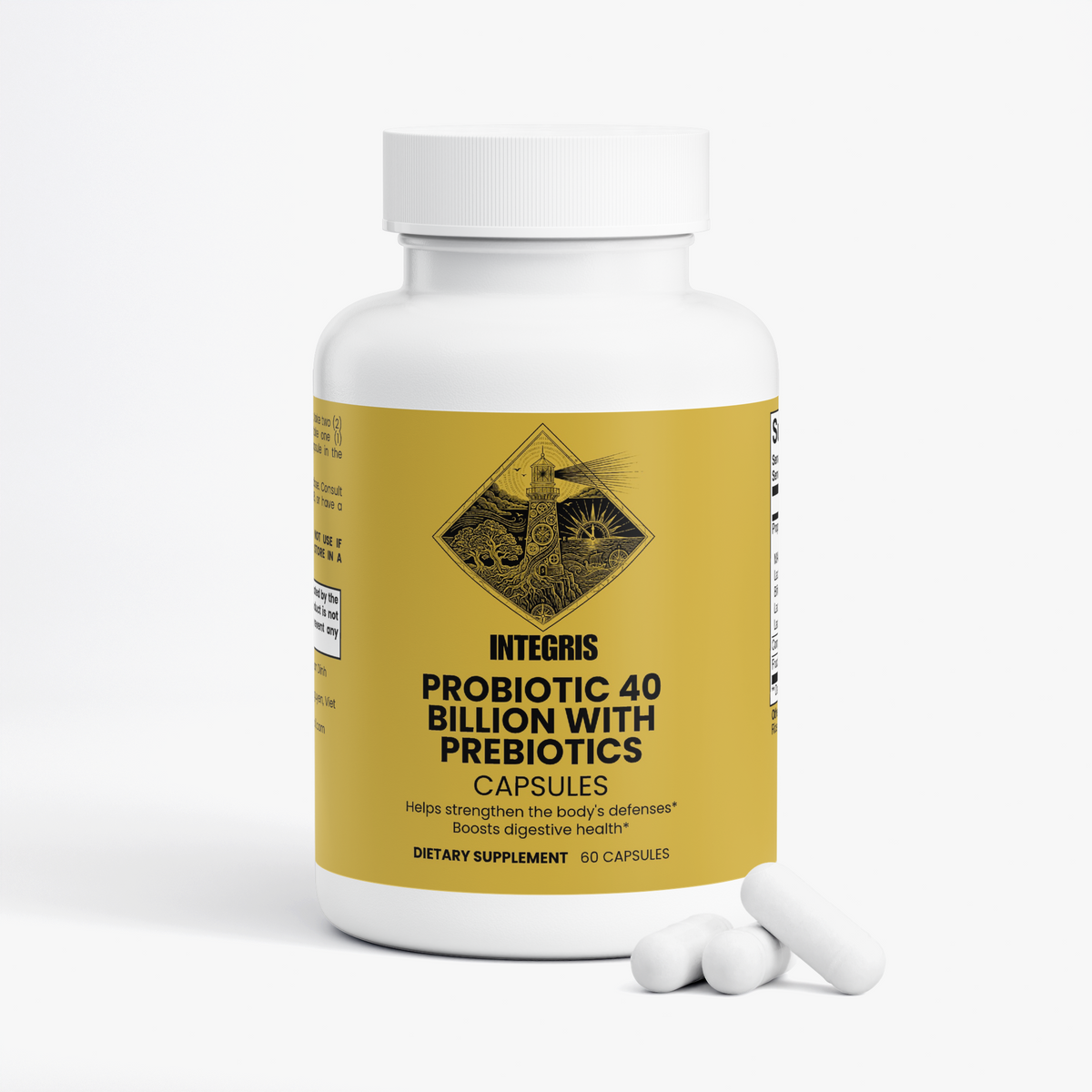 INTEGRIS Multi-Strain Bacteria Blend and Prebiotics for Wellness 60 Capsules