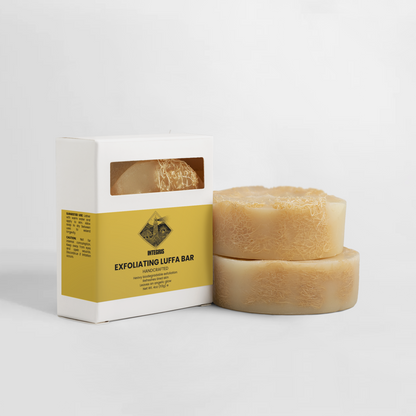 INTEGRIS Exfoliating Luffa Bar Handmade Tea Tree and Grapefruit Soap 4 oz (113g)