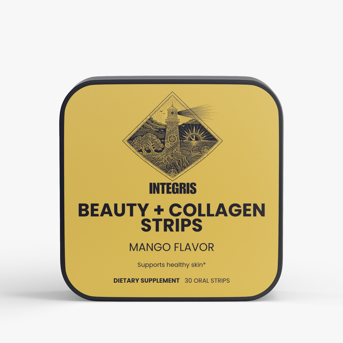 INTEGRIS Mango Flavored Collagen Peptides and Vitamin E Structural Strips 1.2 oz (30 Strips)