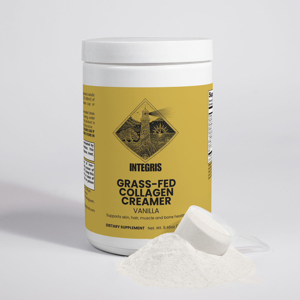 INTEGRIS Grass-Fed Collagen Creamer Vanilla Flavored Powder 240g