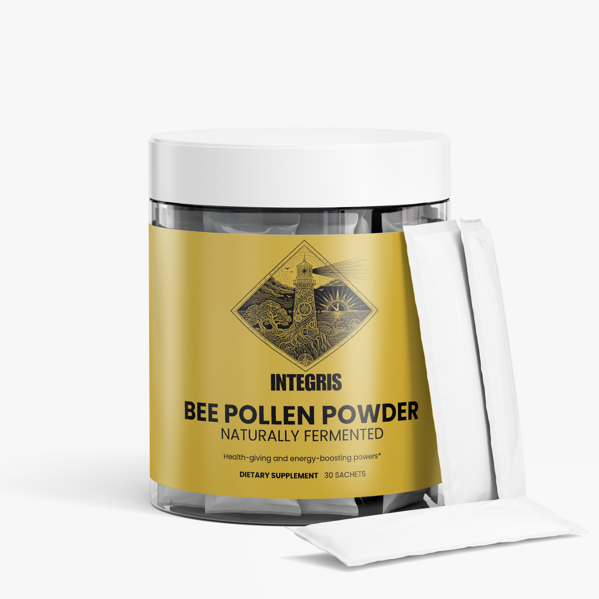 INTEGRIS Bee Bread Powder with Royal Jelly & Propolis - 30 Sachets (136g)