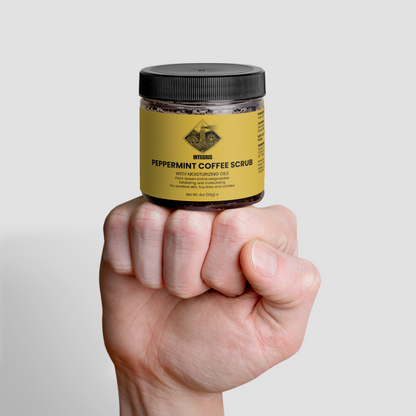 INTEGRIS Peppermint Coffee Body Scrub Organic Coconut Oil 4 oz (113g)
