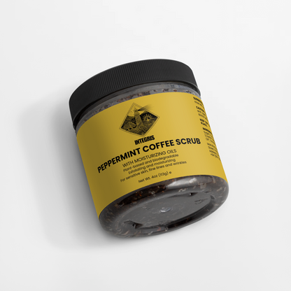 INTEGRIS Peppermint Coffee Body Scrub Organic Coconut Oil 4 oz (113g)