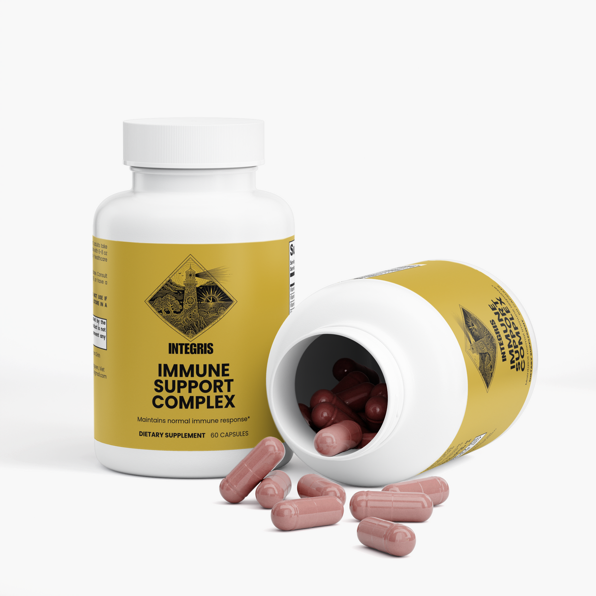 INTEGRIS Elderberry Zinc Vitamin C and D3 Immune Support Complex 60 Capsules