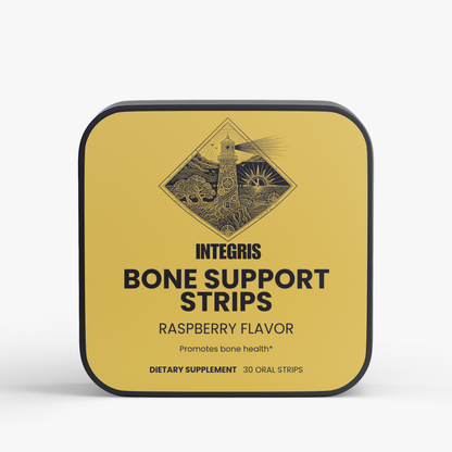 INTEGRIS Bone Support Strips Vitamin D3 and K2 Raspberry Flavor 30 Strips