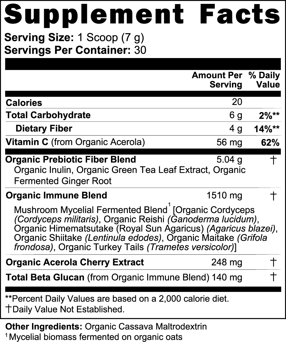 INTEGRIS Fermented Mushroom Blend Organic Dietary Supplement 7.4 oz (210g)