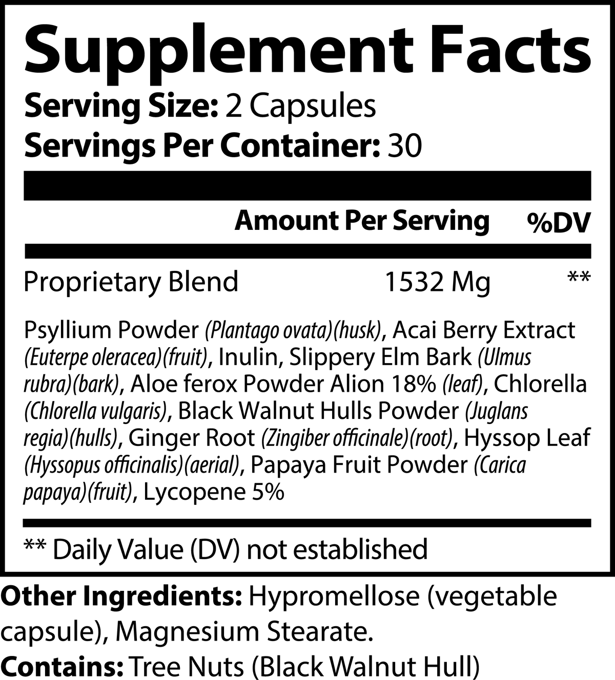 INTEGRIS Max Detox Acai Berry and Herbal Botanical Blend 60 Capsules