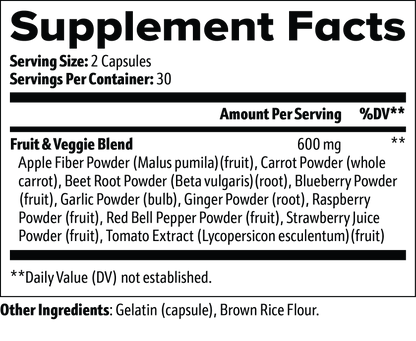 INTEGRIS Whole Food Fruit and Vegetable Powder Blend 60 Capsules