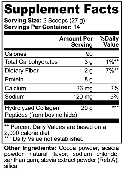 INTEGRIS Bovine Hydrolyzed Collagen Peptides Powder Chocolate Flavor 378g