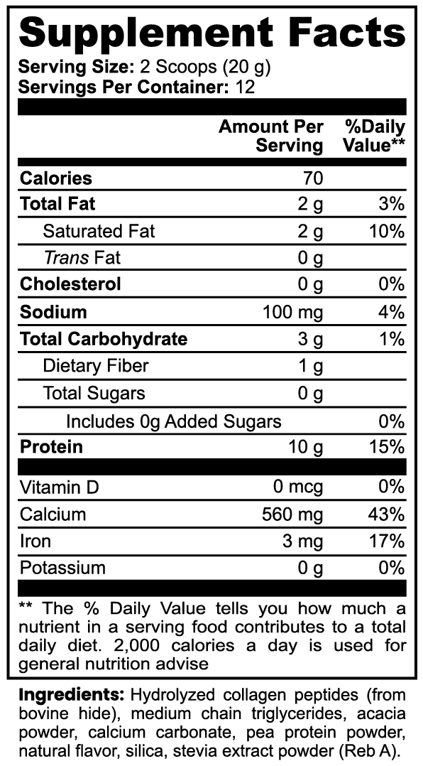 INTEGRIS Grass-Fed Collagen Creamer Vanilla Flavored Powder 240g