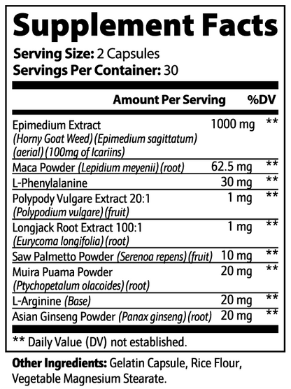 INTEGRIS Maca Root and Tongkat Ali Herbal Stamina Complex 60 Capsules